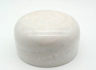 Round White Marble Bowl Hadiah Dekorasi Dapur Untuk Spice Jar Di Luar Dipoles