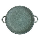 BBQ Granite Dia 24cm Stone Grill Plates Round Cooking Pot Grey