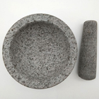 Granit Batu Mortar Dan Alu Set Herb Spice Press Crusher Stone Pound Bowl