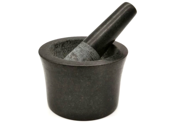 Alam Granit Batu Mortar Dan Alu Tekan Dapur 100% Alami Batu Marmer Mortar Dengan Alu Set Untuk Dapur